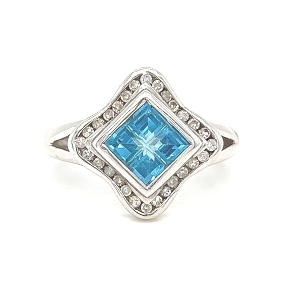 Square on sale topaz ring