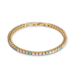 Coeur De Lion Gold Multi Colour Tennis Bracelet