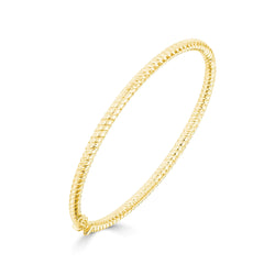 9ct Gold Round Twist Hinged Bangle