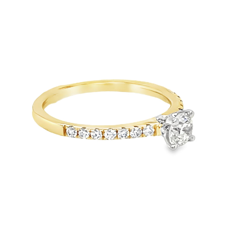 18ct Gold Solitaire Diamond Engagement Ring 0.30ct side 2