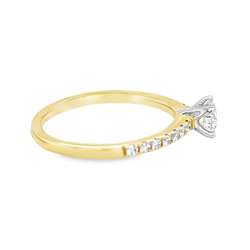 18ct Gold Solitaire Diamond Engagement Ring 0.30ct side