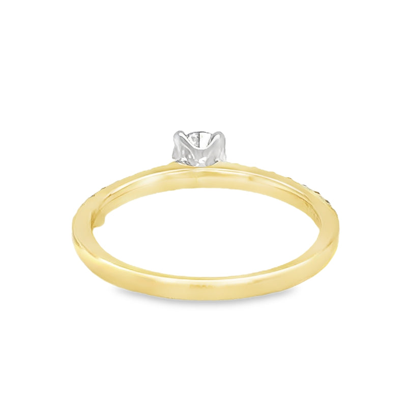 18ct Gold Solitaire Diamond Engagement Ring 0.30ct rear