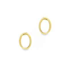 9ct Yellow Gold Open Oval Stud Earrings