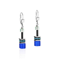 Coeur De Lion GeoCUBE® Earrings Blue-Green