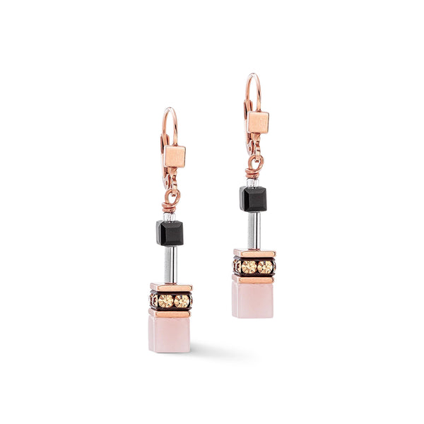 Coeur De Lion GeoCUBE® Iconic Earrings Rose Gold Soft