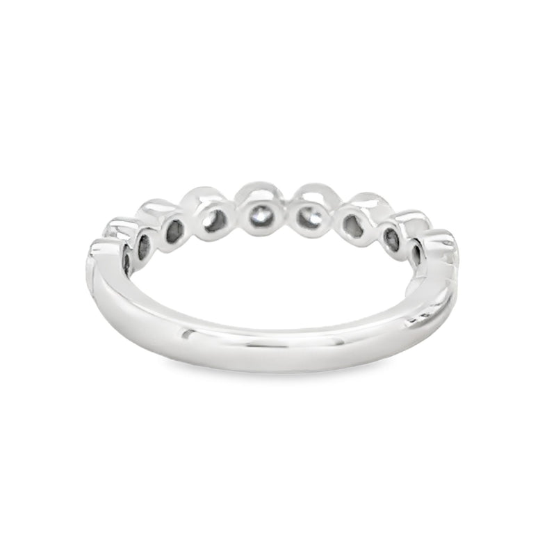 Diamond Eternity Ring 0.73ct Bezel Set 9ct White Gold rear