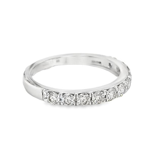 Diamond Eternity Ring 0.73ct Claw Set 9ct White Gold side