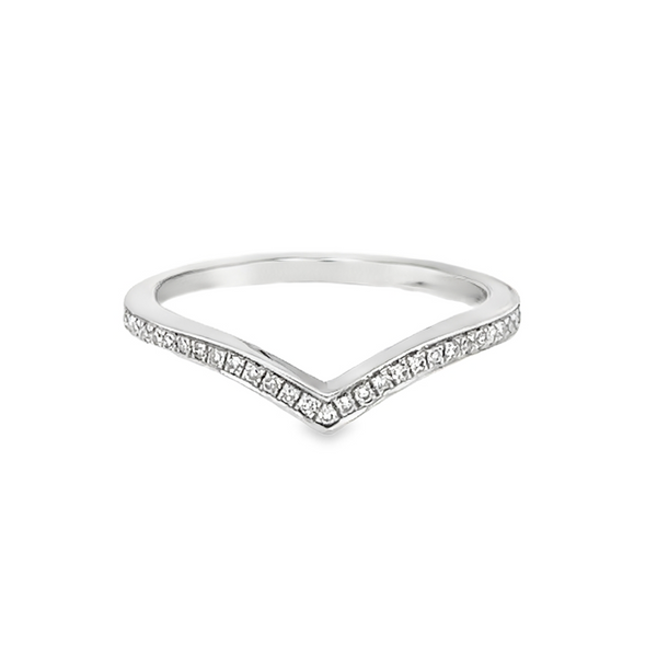 Diamond Shaped Eternity Ring 0.10ct Claw Set 9ct White Gold