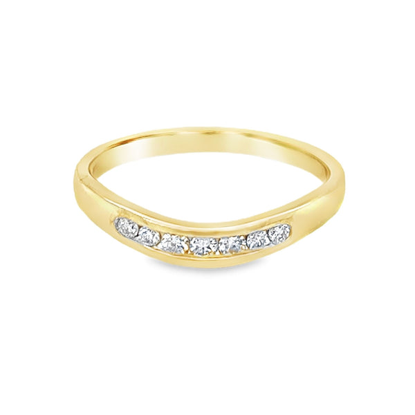 Diamond Shaped Eternity Ring 0.15ct Channel Set 9ct Gold