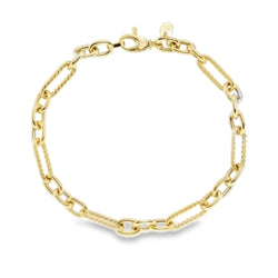 9ct Gold Paper Chain Link Bracelet