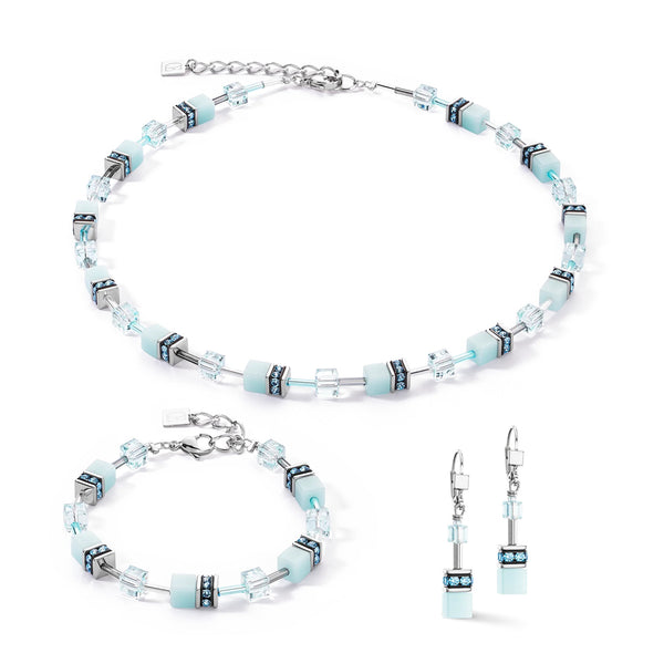 Coeur De Lion GeoCUBE® Iconic Mono Silver Bracelet Ice Blue