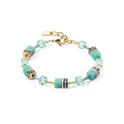 Coeur De Lion GeoCUBE® Iconic Mono Gold Bracelet Green