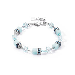 Coeur De Lion GeoCUBE® Iconic Mono Silver Bracelet Ice Blue