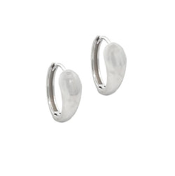 Sterling Silver Teardrop Huggy Hoop Earrings