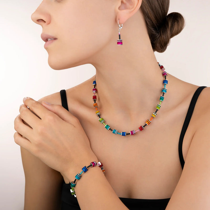 Coeur De Lion GeoCUBE® Classic Polaris & Rhinestone Necklace Multicolour model