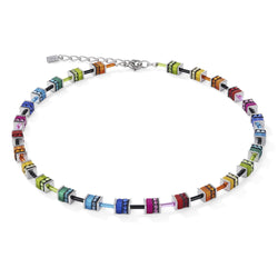 Coeur De Lion GeoCUBE® Classic Polaris & Rhinestone Necklace Multicolour