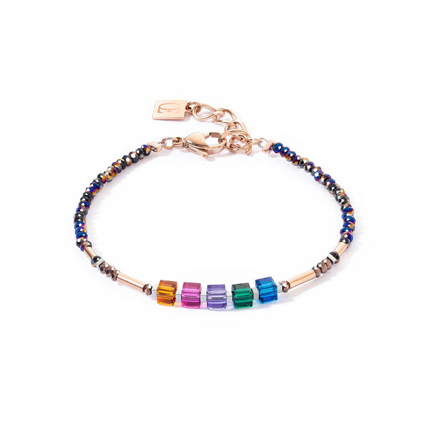 Coeur De Lion Cube Story Minimalist Sparkling Bracelet Multicolour Autumn