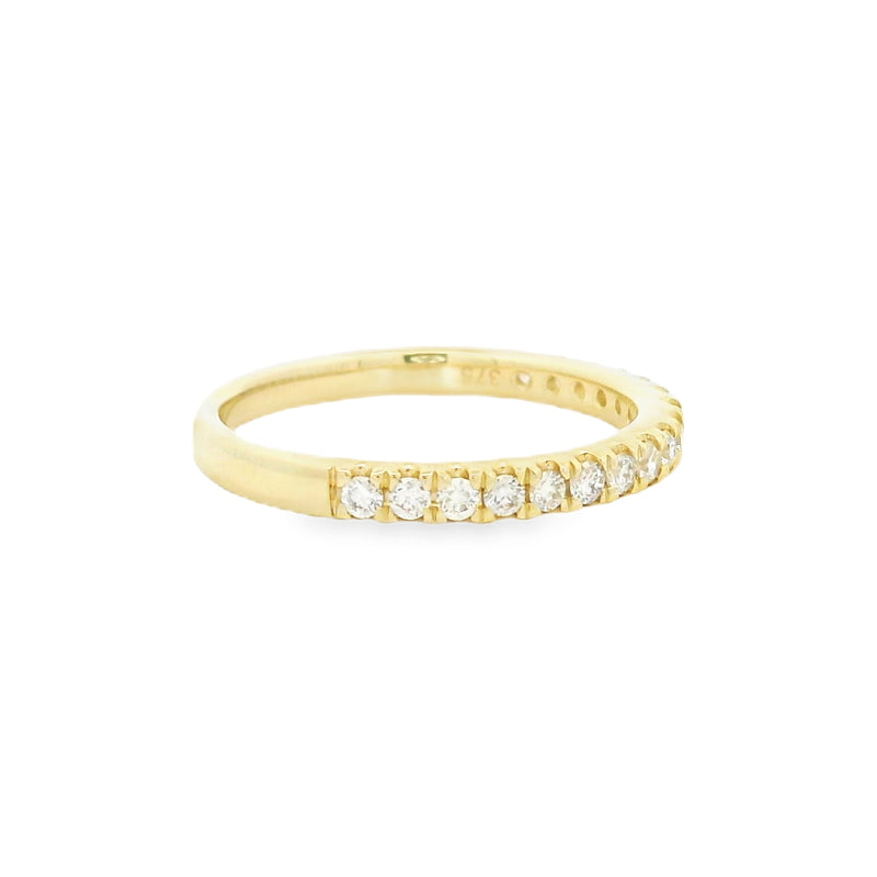 Diamond Eternity Ring 0.35ct Claw Set 9ct Gold SIDE