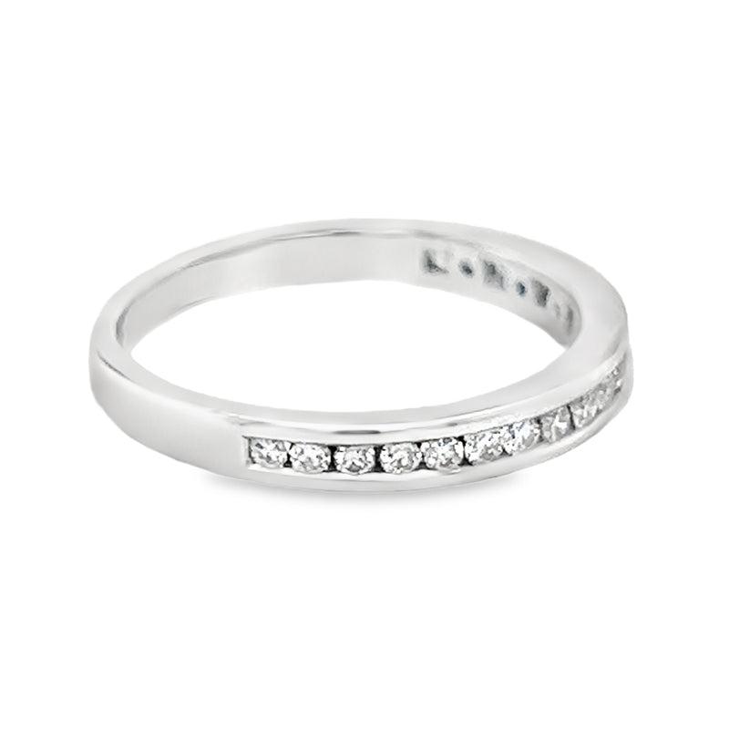 Diamond Eternity Ring 0.25ct Channel Set 9ct White Gold side