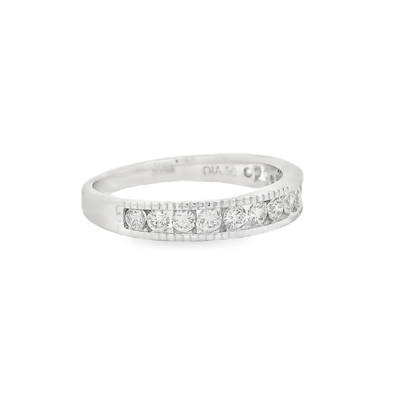 Diamond 14 Stone Diamond Eternity Ring 9ct White Gold side