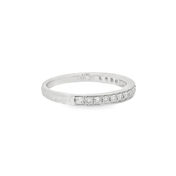 Diamond 20 Stone Diamond Eternity Ring 9ct White Gold side
