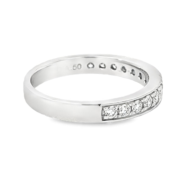 Diamond 0.50ct Eternity Ring Platinum side