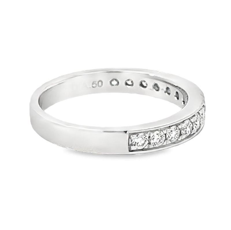 Diamond 0.50ct Eternity Ring Platinum side