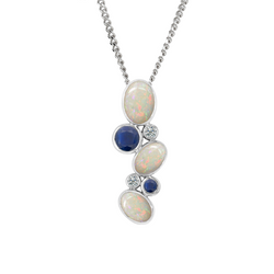 Amore Opal, Sapphire & Diamond Pendant 6972WDOP/S