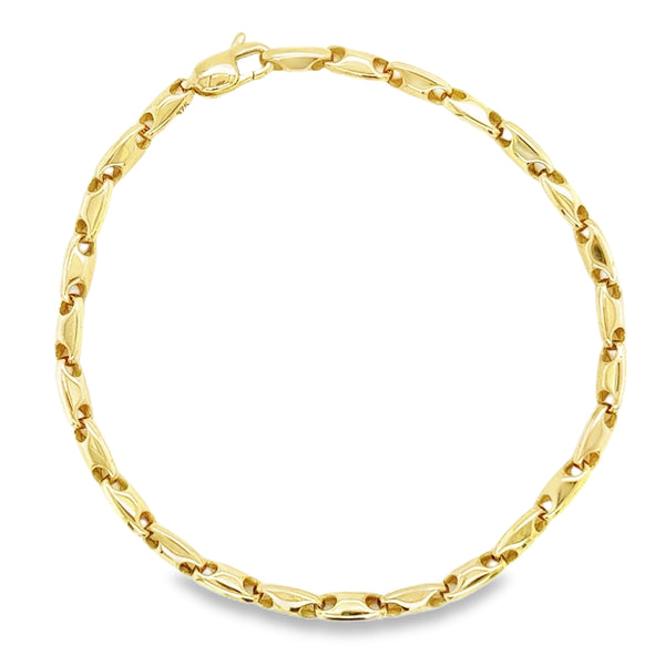 9ct Gold Nugget Link Bracelet