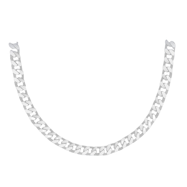 Sterling Silver Men's Square Curb Chain 20 Inch