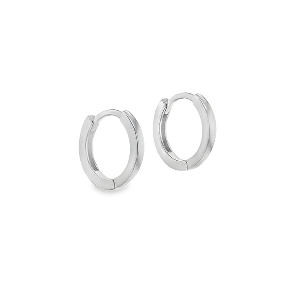 Sterling Silver 12mm Hinged Hoop Earrings