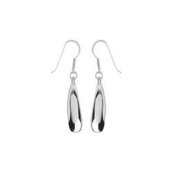 Sterling Silver Twist Bomb Hook Drop Earrings