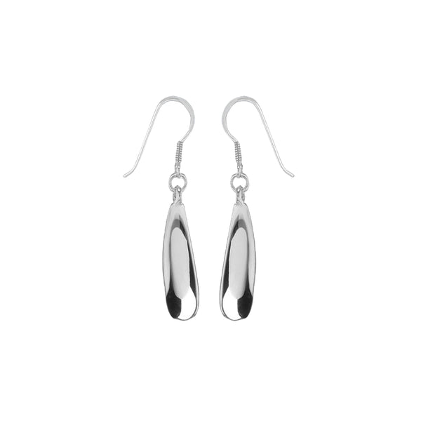 Sterling Silver Twist Bomb Hook Drop Earrings