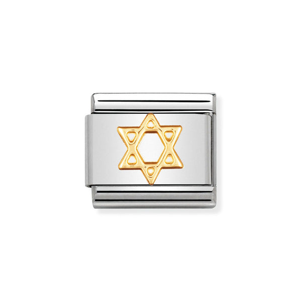 Nomination Classic Link Star of David Charm in Gold