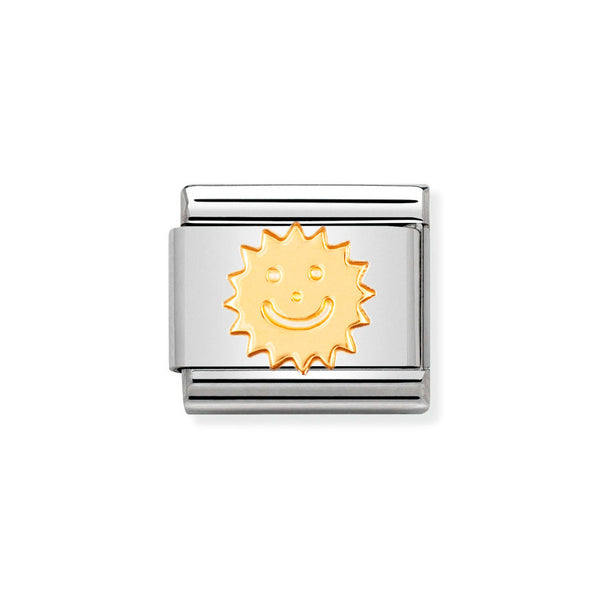 Nomination Classic Link Sun Charm in Gold 330110/02