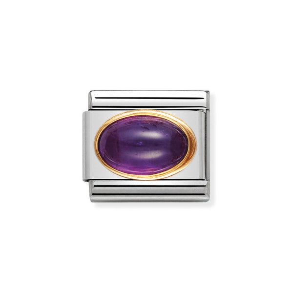 Nomination Classic Link Amethyst Charm in Gold