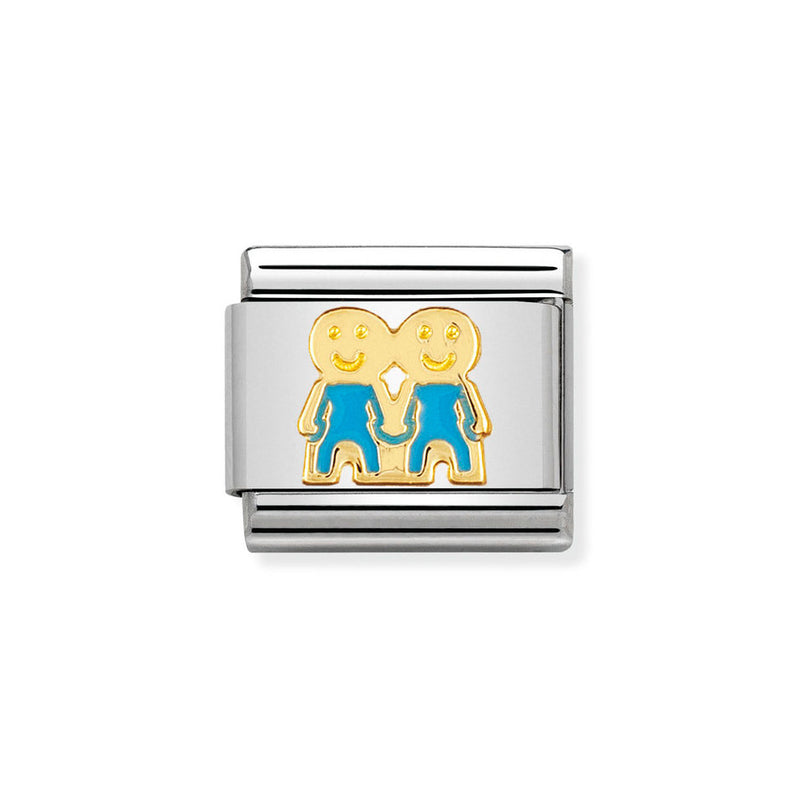 Nomination Classic Link Brothers Charm in Gold