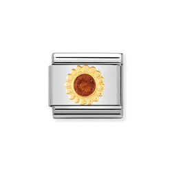 Nomination Classic Link Sunflower Charm in Gold