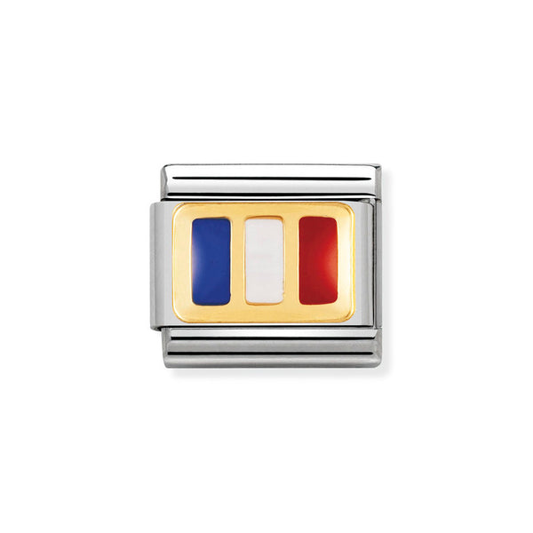 Nomination Classic Link France Flag Charm in Gold