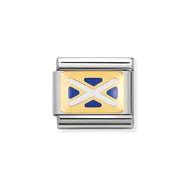 Nomination Classic Link Scotland Flag Charm in Gold