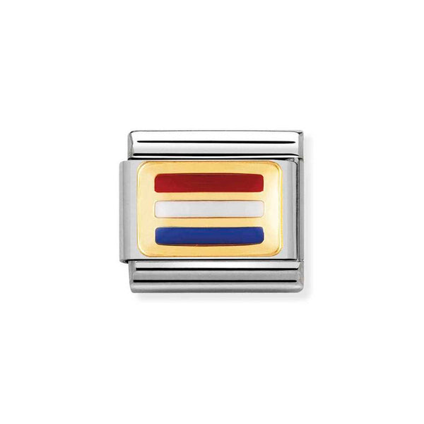 Nomination Classic Link Holland Flag Charm in Gold