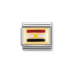 Nomination Classic Link Egypt Flag Charm in Gold