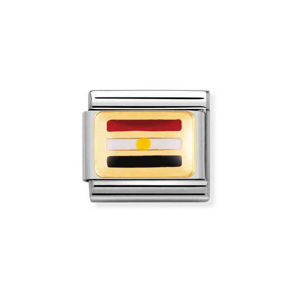 Nomination Classic Link Egypt Flag Charm in Gold