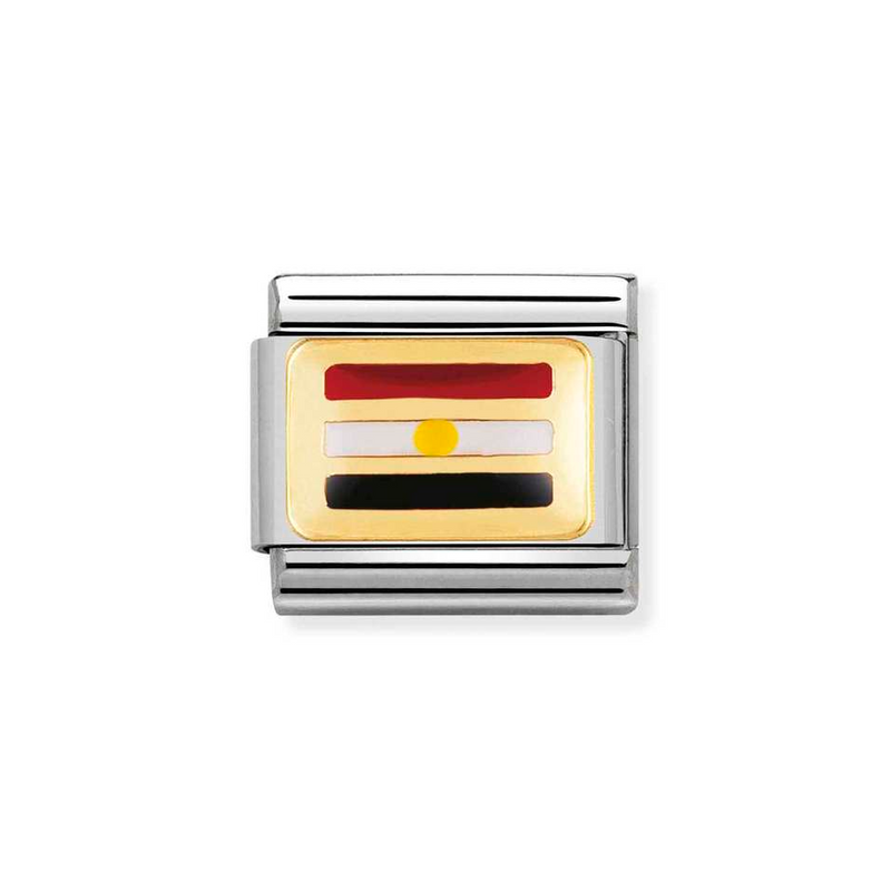 Nomination Classic Link Egypt Flag Charm in Gold