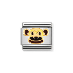 Nomination Classic Link Monkey Charm in Gold