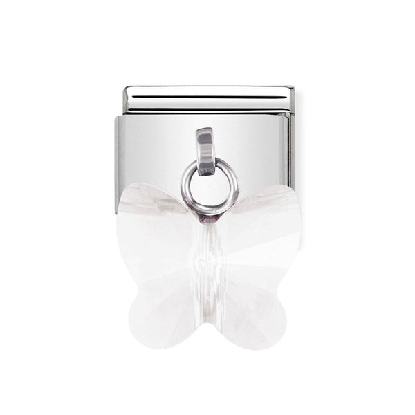 Nomination Classic Link White Crystal Butterfly Charm