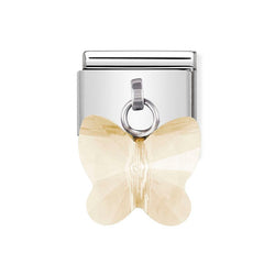 Nomination Classic Link Champagne Crystal Butterfly Charm