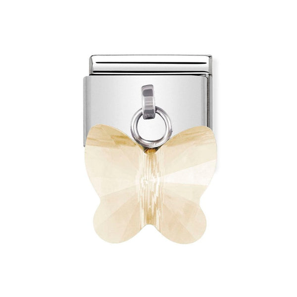 Nomination Classic Link Champagne Crystal Butterfly Charm