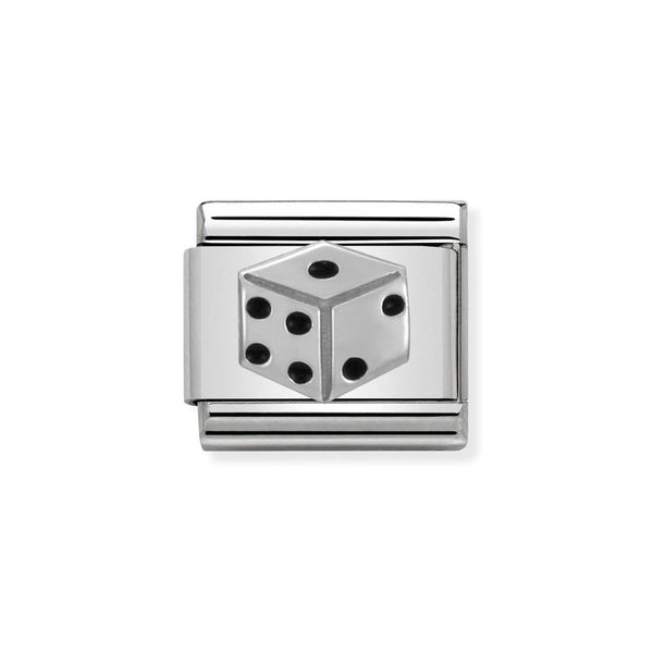 Nomination Classic Link Dice Charm in Silver 330202/11