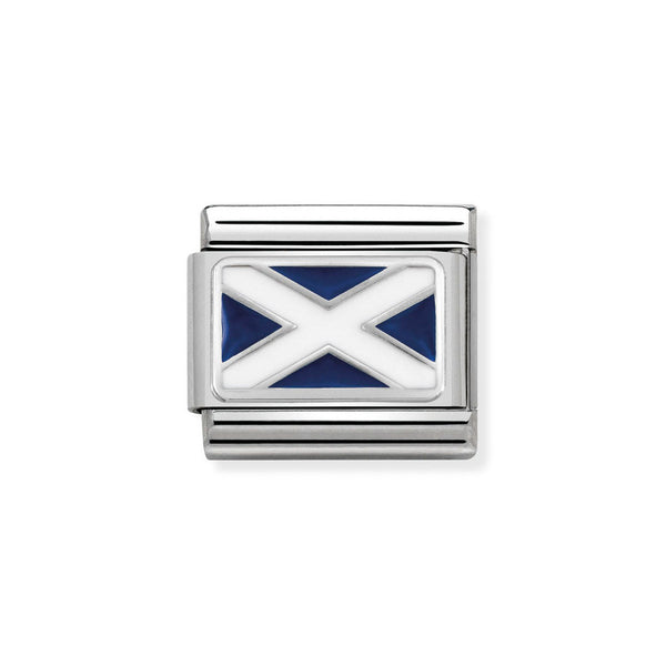 Nomination Classic Link Scotland Flag Charm in Silver